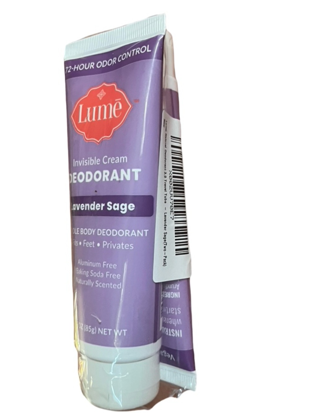Lumē Lavender Sage Invisible Cream Deodorant - Purple